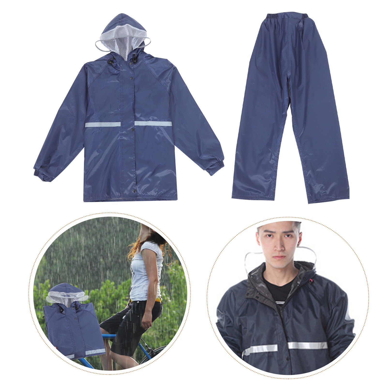 Reflective Motorcycle Rain Sui - Motorcycle Rain Suit 评论和价格