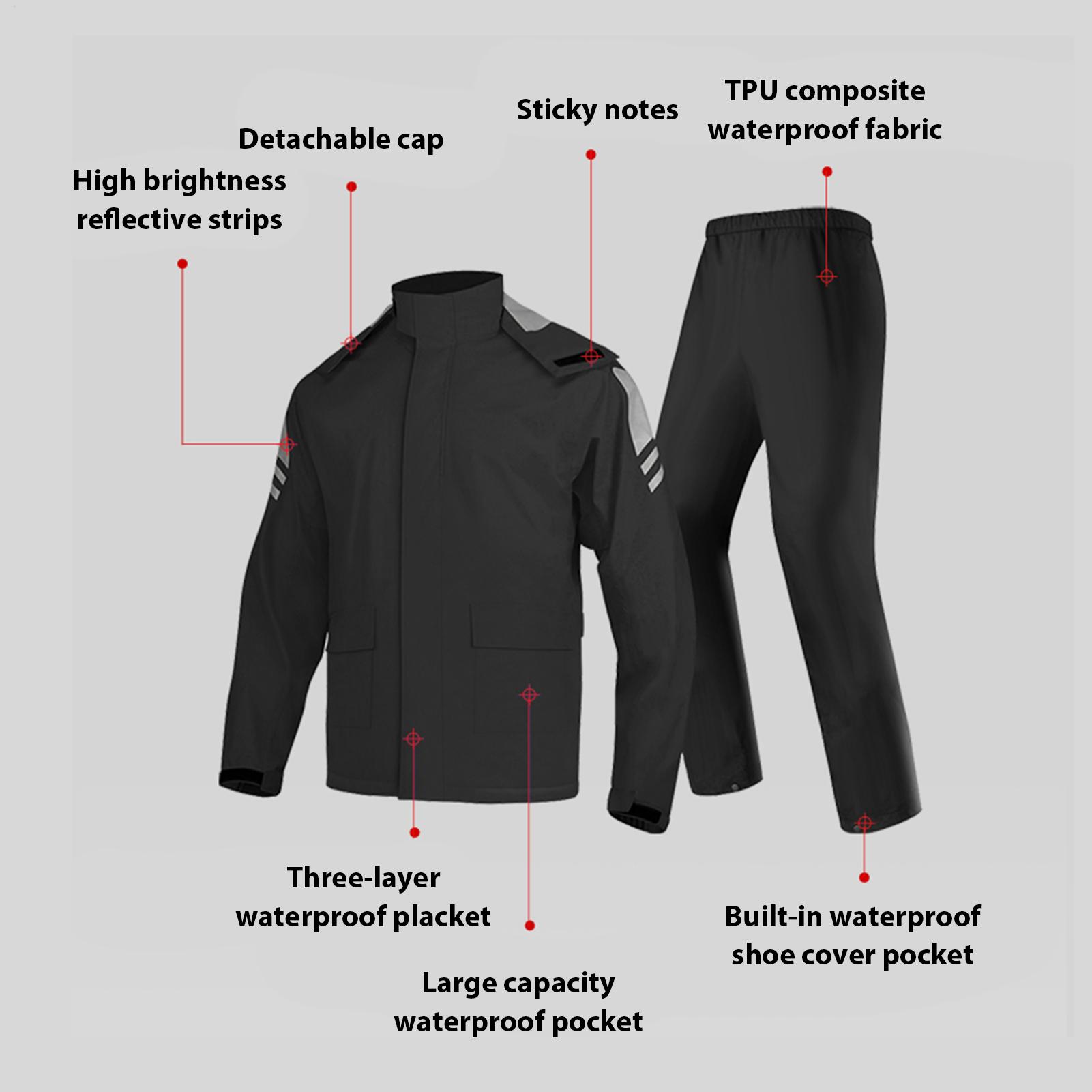 Waterproof Rain Suits for Men  - Motorcycle Rain Suit 评论和价格