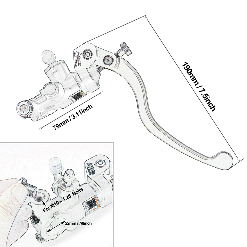 Adelin silver 14mm 15mm 16mm 1 - Motorcycle Gear And Accessories 评论和价格